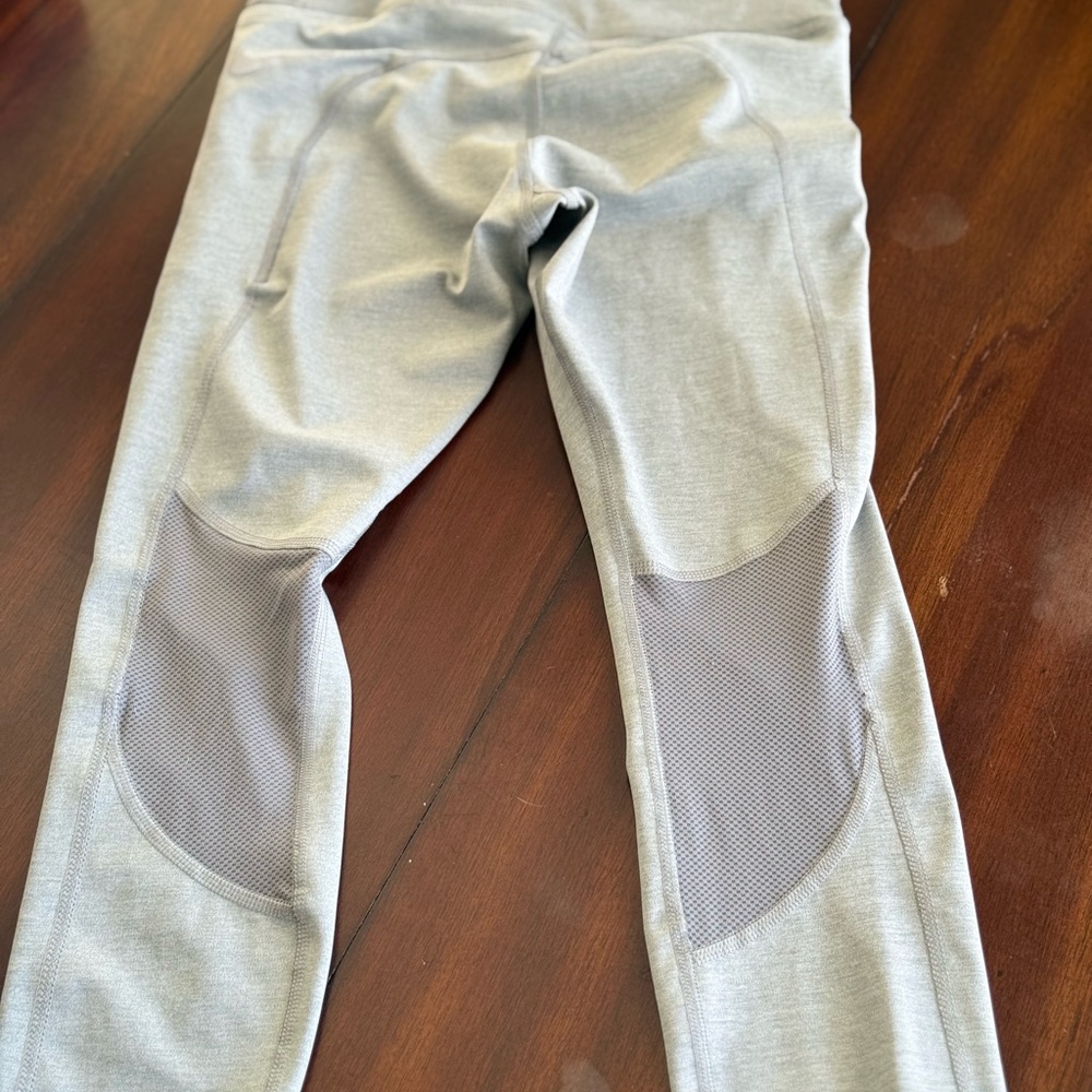 Nike Gray Performance Leggings with Ventilation Panels